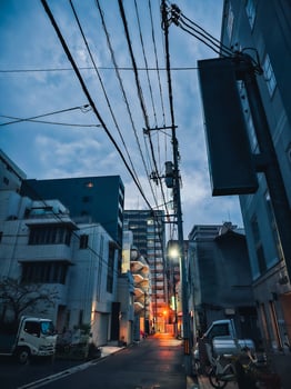 Soft Light on The Coming Of Evening In Tokyo photo