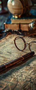 AI generated A mathematician manuscripts photo