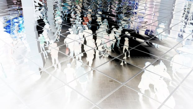 groups of people reflected during the day photo