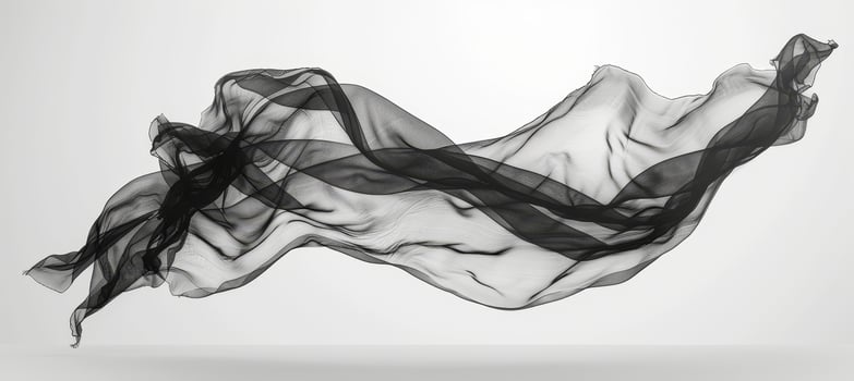 AI generated Elegant black silk texture for delicate background design and sophisticated decor photo