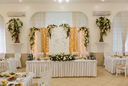 Wedding ceremony in Boho style. Decor and floristry photo