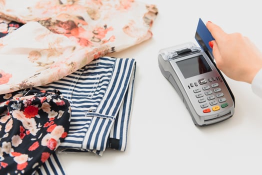 paying through smartphone using NFC technology. payment by phone through the terminal photo