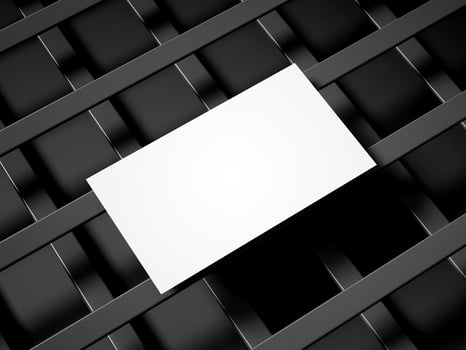 Clean minimal business card mockup with gradient black background. photo