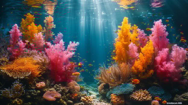 AI generated Vibrant Coral Reef Underwater photo