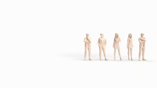 The figure Business man for team concept 3d rendering. photo
