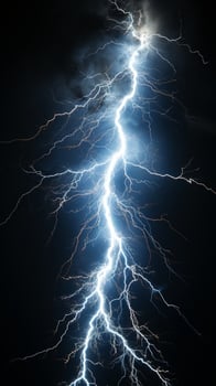 Lightening bolt flash energy power electricity on sky photo