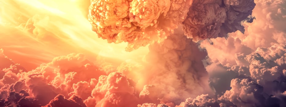 AI Generated Majestic sunset cloudscape with vivid colors photo