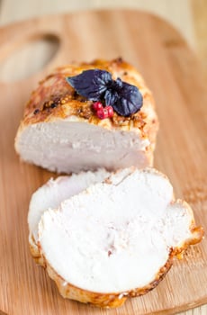 Chicken pastrami cut photo