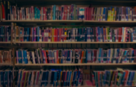 Library Dreams, Wall Mounted Bookcase in Soft Focus. photo