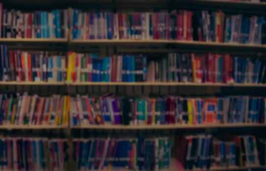 Library Dreams, Wall Mounted Bookcase in Soft Focus. photo