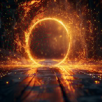 AI generated Mysterious Portal shimmering energy photo