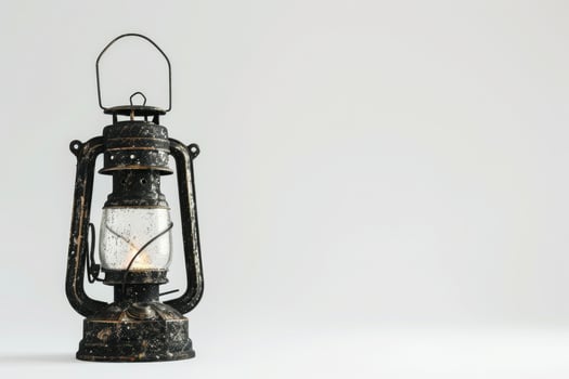 AI generated Modern Black Lantern Isolated on White Background photo