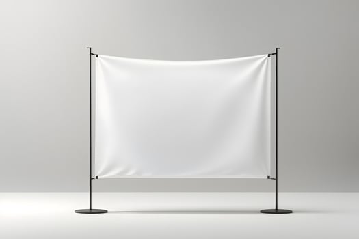 Fly banner mock up isolated on white background, copy space photo