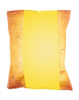 potato chips on white photo