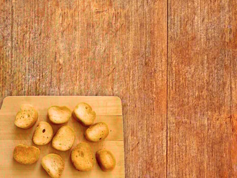 Bread On Wooden Background photo