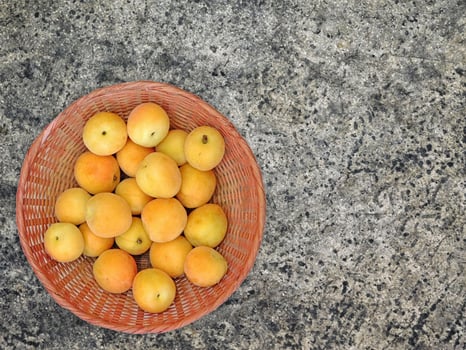 Apricots On Marble Background photo