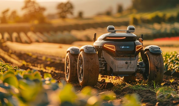 AI generated Robotics in agriculture, smart farming photo