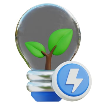 Eco energy 3d icon photo
