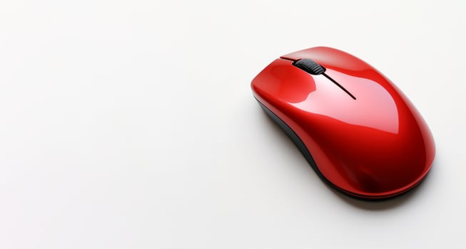 AI generated computer wireless mouse on a white background Generative AI photo