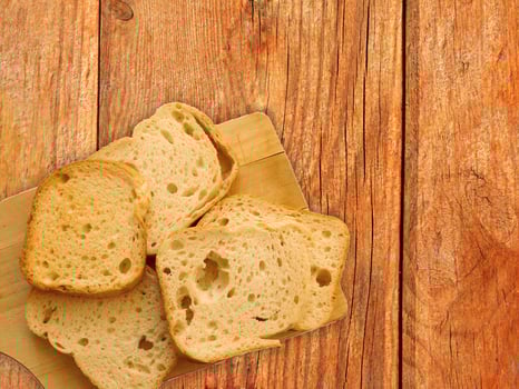 Bread On Wooden Background photo
