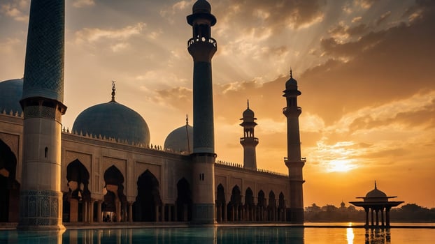AI generated Beautiful Ramadan Moment photo