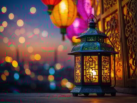 AI generated Beautiful Ramadan Moment photo