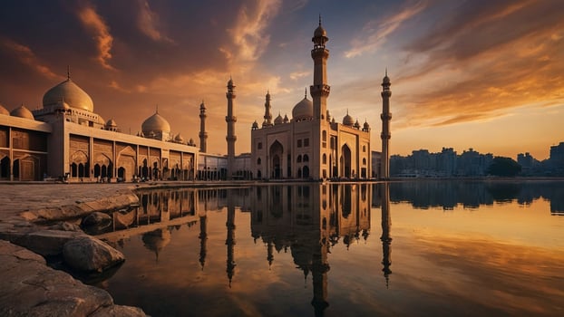 AI generated Beautiful Ramadan Moment photo