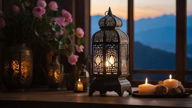 AI generated Beautiful Ramadan Moment photo