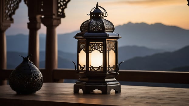 AI generated Beautiful Ramadan Moment photo