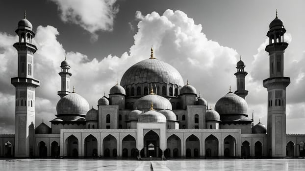 AI generated Beautiful Ramadan Moment photo
