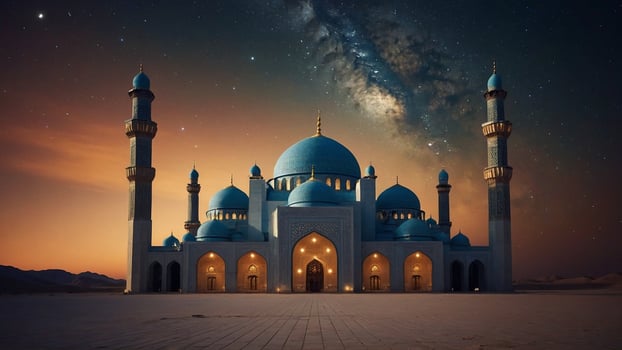 AI generated Beautiful Ramadan Moment photo