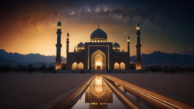 AI generated Beautiful Ramadan Moment photo