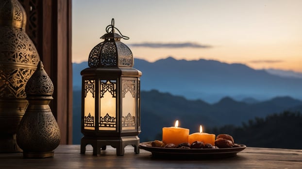 AI generated Beautiful Ramadan Moment photo