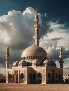 AI generated Beautiful Ramadan Moment photo