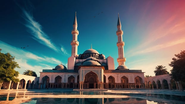 AI generated Beautiful Ramadan Moment photo