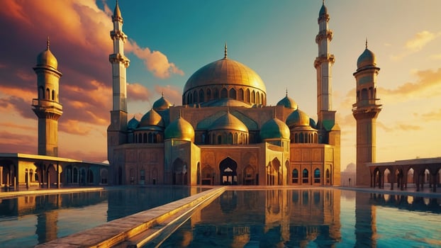 AI generated Beautiful Ramadan Moment photo
