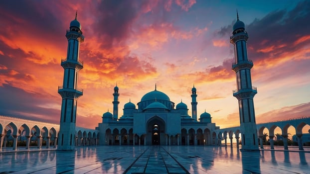 AI generated Beautiful Ramadan Moment photo