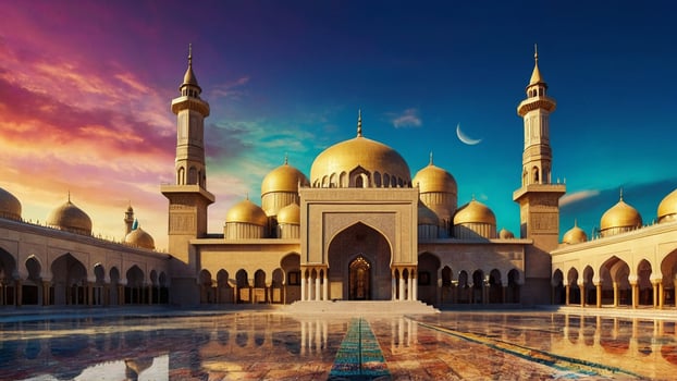 AI generated Beautiful Ramadan Moment photo