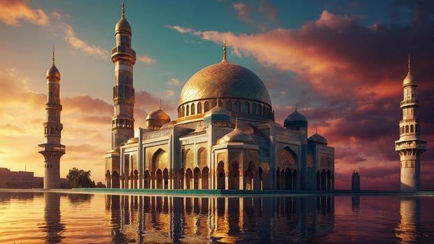 AI generated Beautiful Ramadan Moment photo