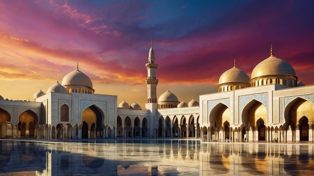 AI generated Beautiful Ramadan Moment photo