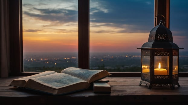 AI generated Beautiful Ramadan Moment photo