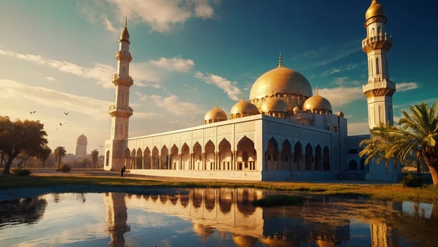 AI generated Beautiful Ramadan Moment photo
