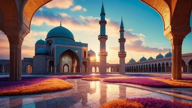 AI generated Beautiful Ramadan Moment photo