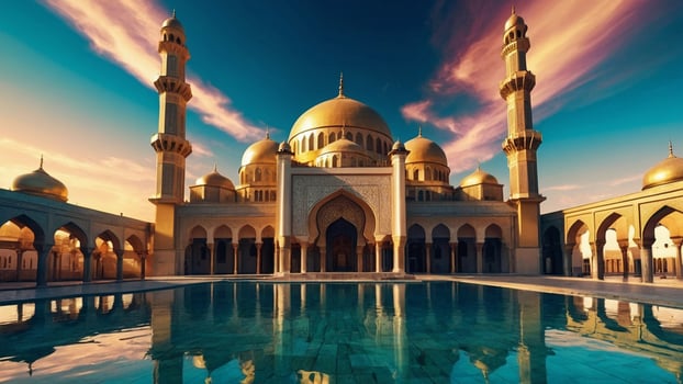 AI generated Beautiful Ramadan Moment photo