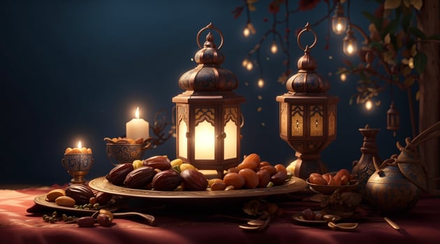 AI generated Beautiful Ramadan Moment photo