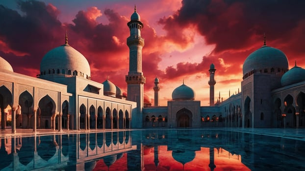 AI generated Beautiful Ramadan Moment photo
