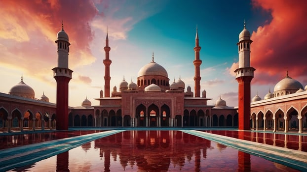AI generated Beautiful Ramadan Moment photo