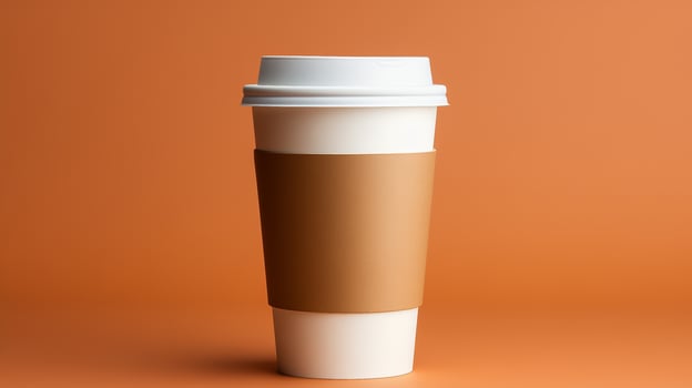mockup of a plastic coffee cup on a background, space for text photo