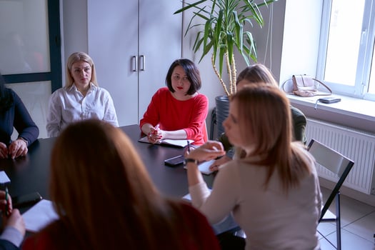 teamwork in office meeting photo