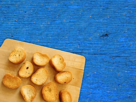 Bread On Wooden Background photo